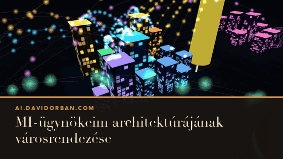 Sötét, izometrikus város világító tömbökből, minden tömb egy ügynök, fénypontokkal, amelyek ívelt pályákon haladnak közöttük, és egyetlen borostyánszínű oszloppal a tornyok között